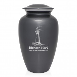 Lighthouse Cremation Urn - Gunmetal Gray