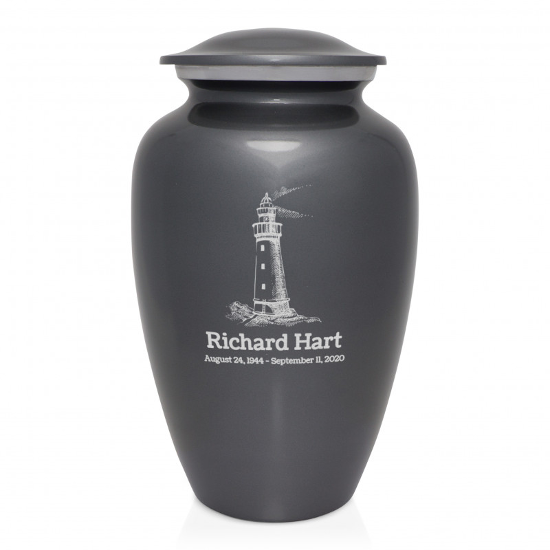 Lighthouse Cremation Urn - Gunmetal Gray