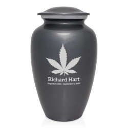 Marijuana Cremation Urn - Gunmetal Gray