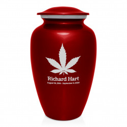 Marijuana Cremation Urn - Ruby Red