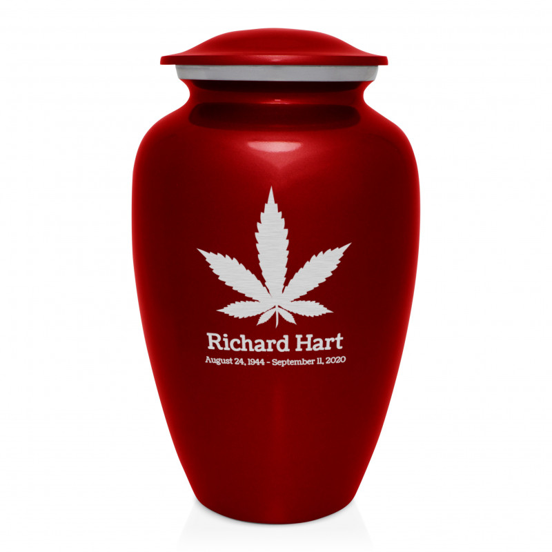 Marijuana Cremation Urn - Ruby Red