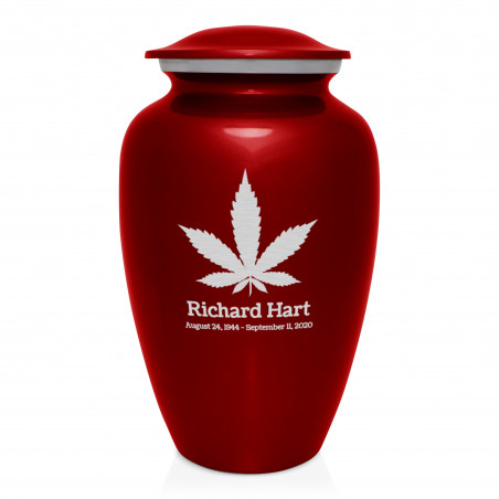 Marijuana Cremation Urn - Ruby Red