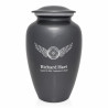 Winged Wheel Cremation Urn - Gunmetal Gray