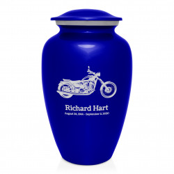Motorcycle Cremation Urn - Midnight Blue