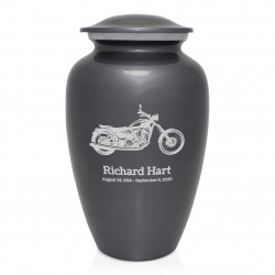Motorcycle Cremation Urn - Gunmetal Gray