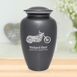 Motorcycle Cremation Urn - Gunmetal Gray