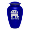 Republican Elephant Cremation Urn - Midnight Blue