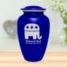 Republican Elephant Cremation Urn - Midnight Blue