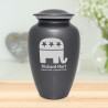 Republican Elephant Cremation Urn - Gunmetal Gray