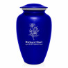 Rose Cremation Urn - Midnight Blue