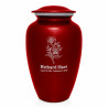 Rose Cremation Urn - Ruby Red