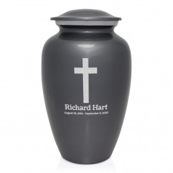 Cross Cremation Urn - Gunmetal Gray