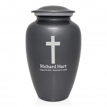 Cross Cremation Urn - Gunmetal Gray