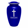 Cross Cremation Urn - Midnight Blue