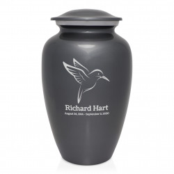 Hummingbird Cremation Urn - Gunmetal Gray