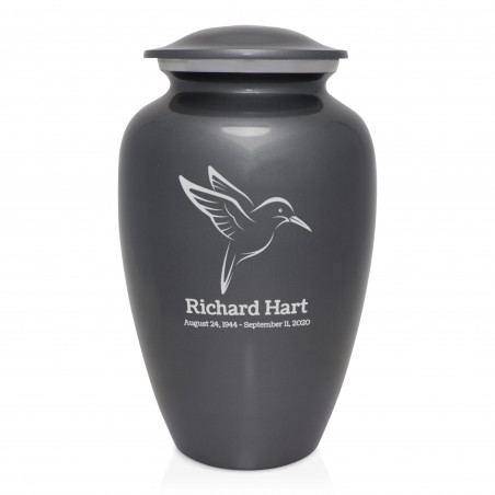 Hummingbird Cremation Urn - Gunmetal Gray