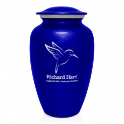 Hummingbird Cremation Urn - Midnight Blue