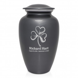 Shamrock Cremation Urn - Gunmetal Gray