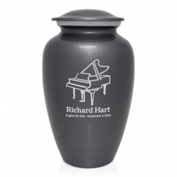 Piano Cremation Urn - Gunmetal Gray