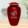 Piano Cremation Urn - Ruby Red