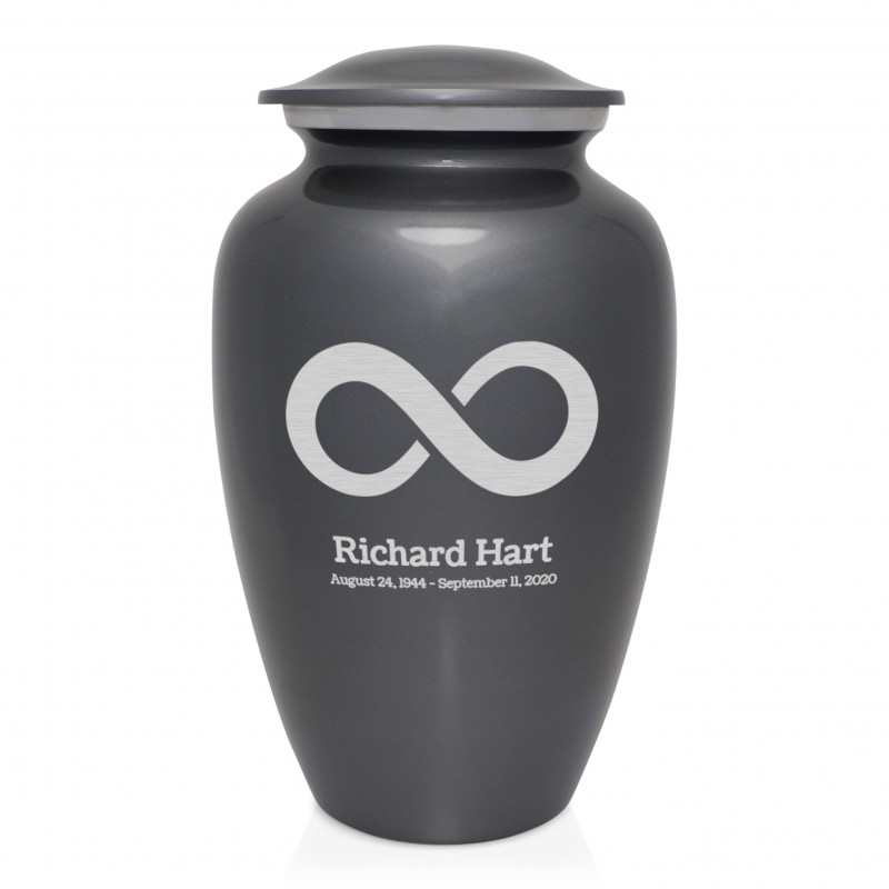 Infinity Cremation Urn - Gunmetal Gray