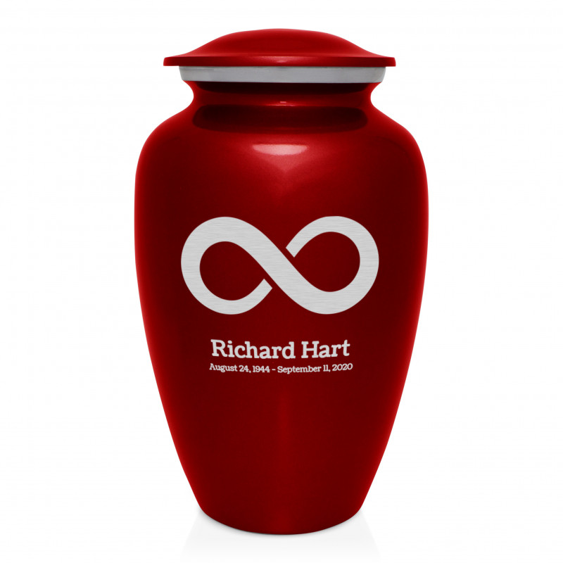 Infinity Cremation Urn - Ruby Red