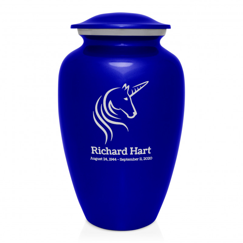 Unicorn Cremation Urn - Midnight Blue