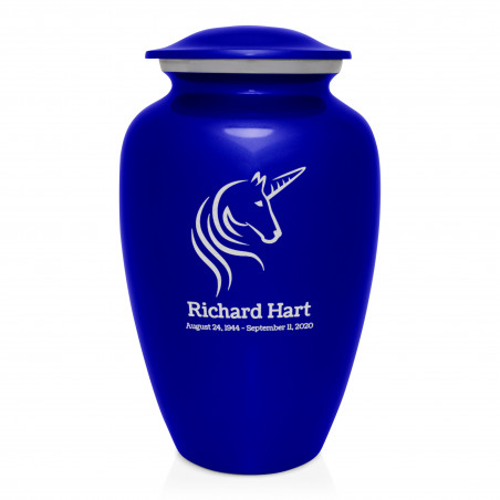 Unicorn Cremation Urn - Midnight Blue
