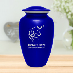 Unicorn Cremation Urn - Midnight Blue