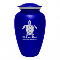 Sea Turtle Cremation Urn - Midnight Blue