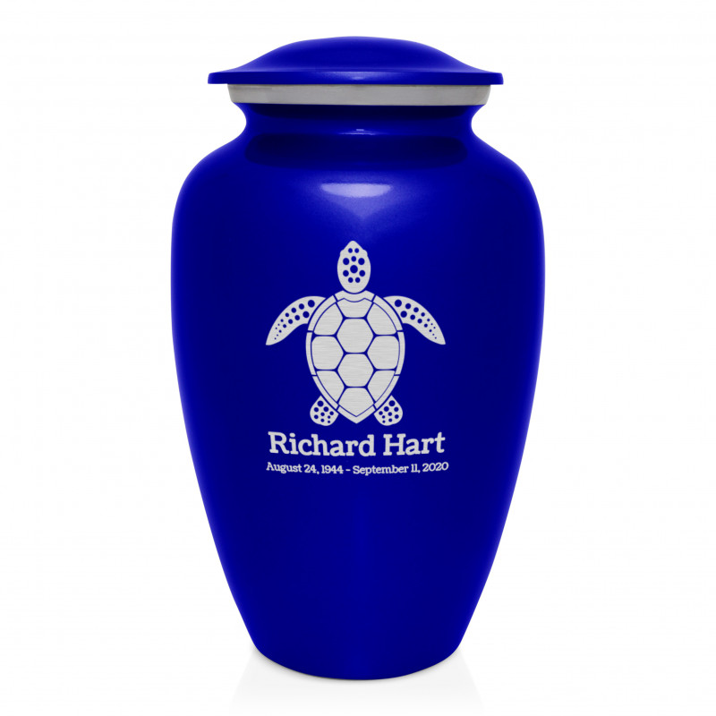 Sea Turtle Cremation Urn - Midnight Blue