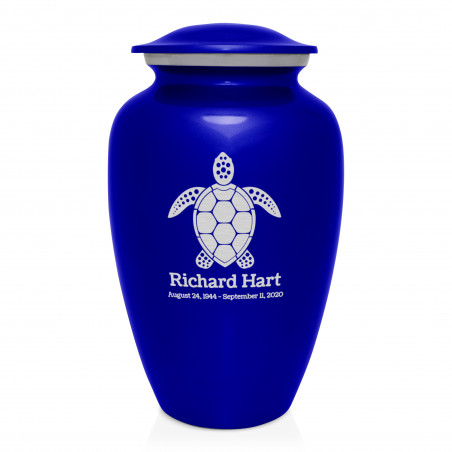 Sea Turtle Cremation Urn - Midnight Blue