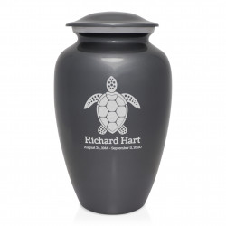 Sea Turtle Cremation Urn - Gunmetal Gray
