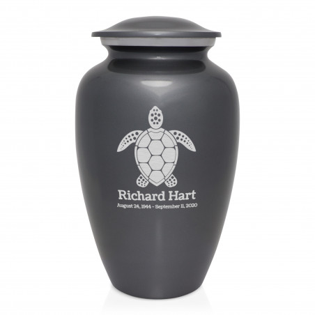 Sea Turtle Cremation Urn - Gunmetal Gray
