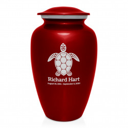 Sea Turtle Cremation Urn - Ruby Red