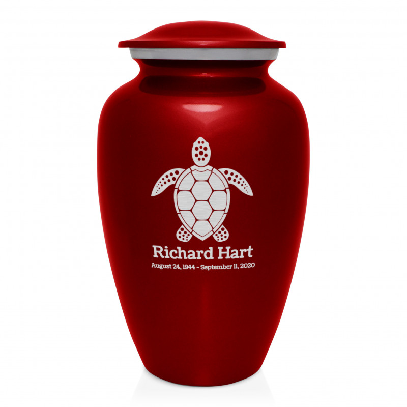 Sea Turtle Cremation Urn - Ruby Red