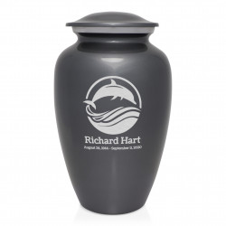 Dolphin Cremation Urn - Gunmetal Gray
