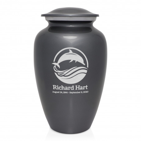 Dolphin Cremation Urn - Gunmetal Gray
