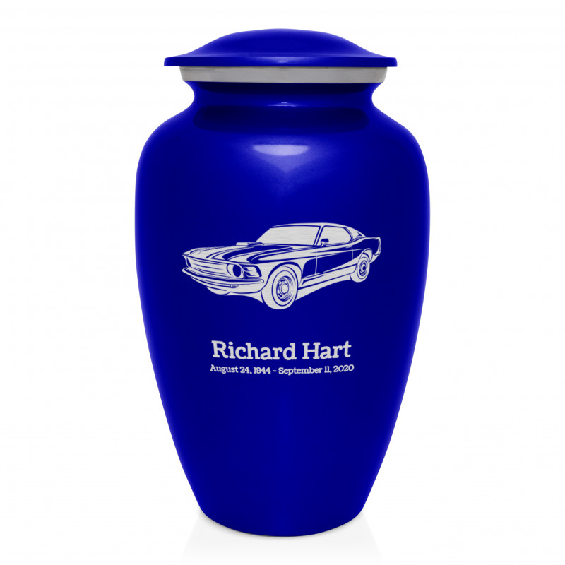Muscle Car Cremation Urn - Midnight Blue
