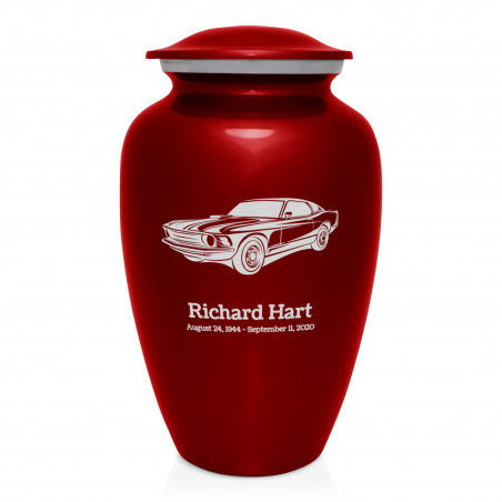 Muscle Car Cremation Urn - Ruby Red