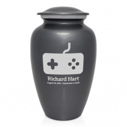 Gaming Cremation Urn - Gunmetal Gray