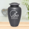 Football Helmet Cremation Urn - Gunmetal Gray