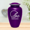 Football Helmet Cremation Urn - Purple Luster