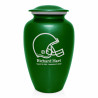 Football Helmet Cremation Urn - Shamrock Green