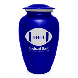 Football Cremation Urn - Midnight Blue