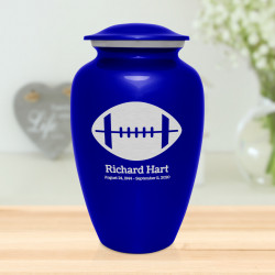 Football Cremation Urn - Midnight Blue