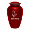 Wolf Cremation Urn - Ruby Red