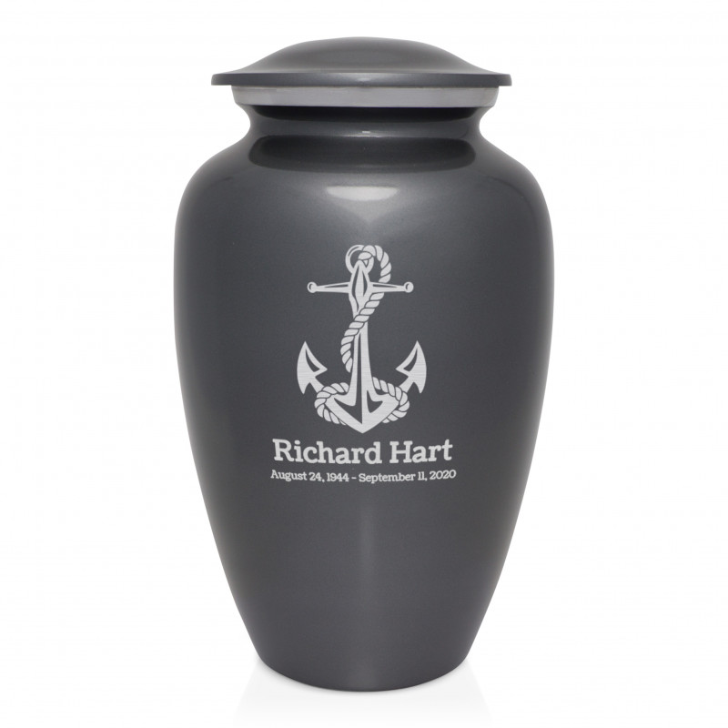 Boat Anchor Cremation Urn - Gunmetal Gray