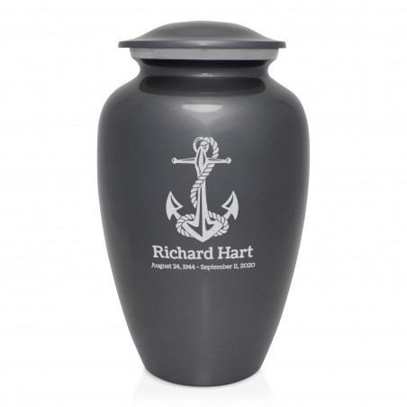 Boat Anchor Cremation Urn - Gunmetal Gray