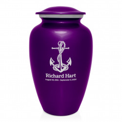 Boat Anchor Cremation Urn - Purple Luster
